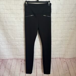 WHBM black Scuba Knit Runway Leggings black Size 4